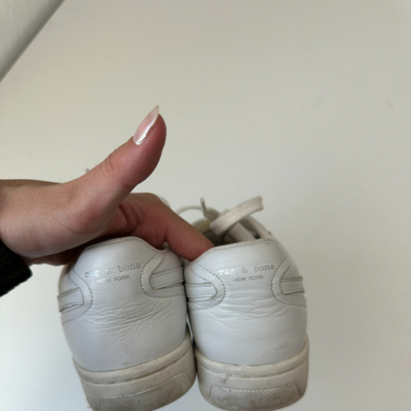 rag & bone white retro court leather sneaker 8W - Picture 5 of 9